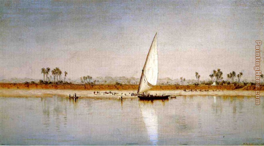 On the Nile painting - Sanford Robinson Gifford On the Nile art painting